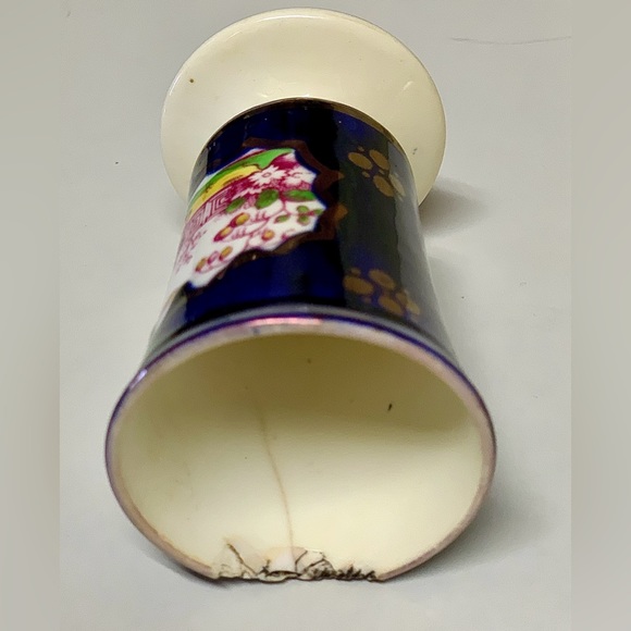 19th Century Antique Gaudy Welsh Chinoisserie Pattern Hand Painted Luster Vase - Picture 8 of 16